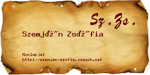 Szemján Zsófia névjegykártya